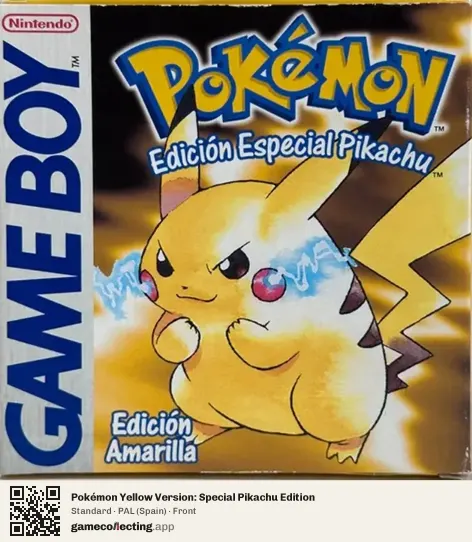 Pokémon Yellow Version: Special Pikachu Edition Game Boy, Spain box front
