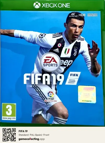 FIFA 19 Xbox One, Spain box front