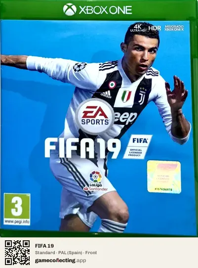 FIFA 19 Xbox One, Spain box front