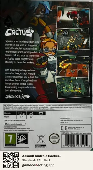 Assault Android Cactus+ Nintendo Switch, PAL box back