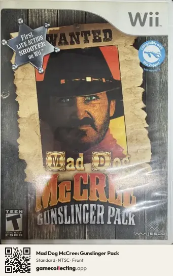 Mad Dog McCree: Gunslinger Pack Nintendo Wii, NTSC box front