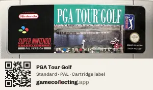 PGA Tour Golf Super Nintendo Entertainment System, PAL cartridge label