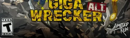 Giga Wrecker Alt., the ESRB box on its front