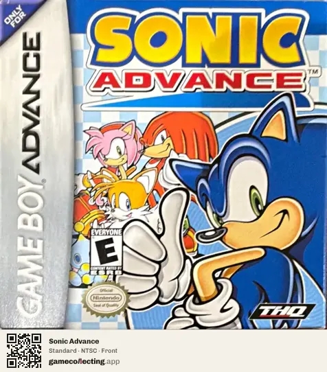 Sonic Advance Game Boy Advance, NTSC box front
