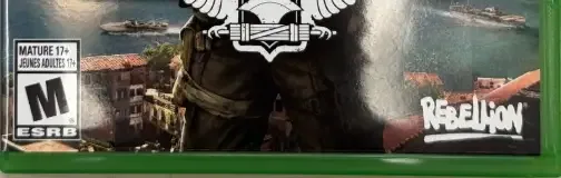 Sniper Elite 4, the ESRB box on its front