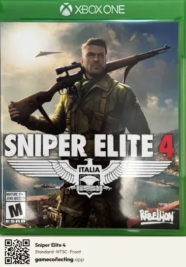 Sniper Elite 4 Xbox One, NTSC box front