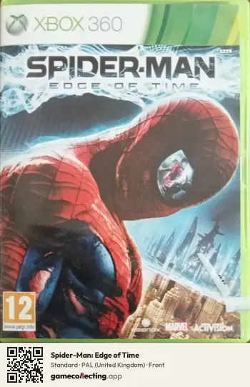 Spider-Man: Edge of Time Xbox 360, United Kingdom box front