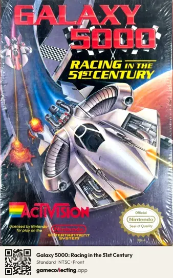 Galaxy 5000: Racing in the 51st Century Nintendo Entertainment System, NTSC box front