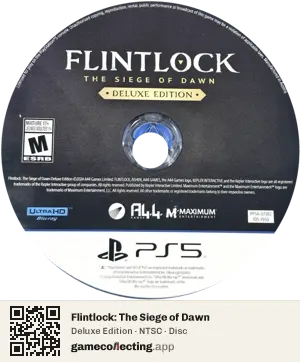 Flintlock: The Siege of Dawn PlayStation 5, NTSC disc