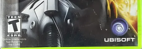 Tom Clancy's H.A.W.X, the ESRB box on its front