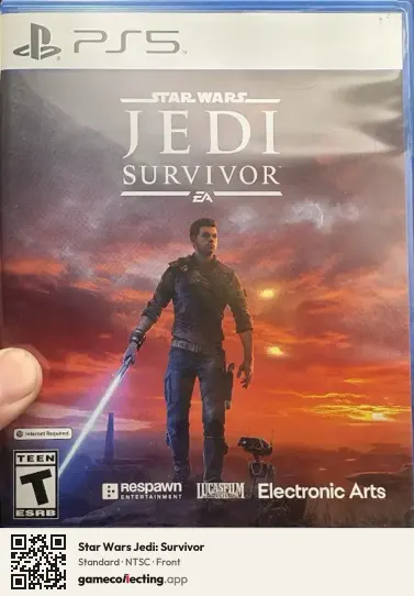 Star Wars Jedi: Survivor PlayStation 5, NTSC box front