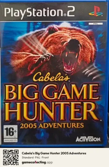 Cabela's Big Game Hunter 2005 Adventures PlayStation 2, PAL box front