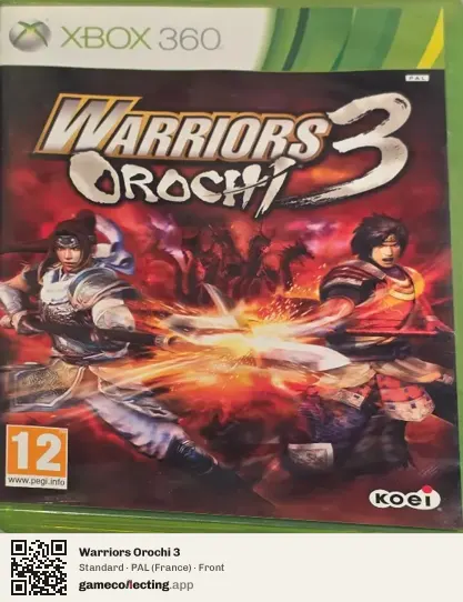 Warriors Orochi 3 Xbox 360, France box front