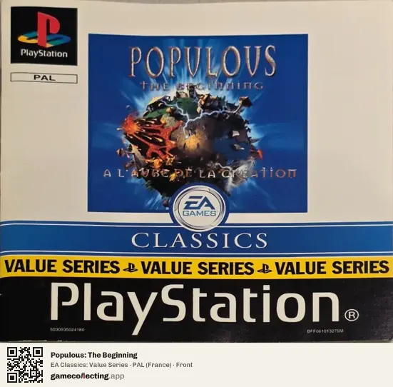Populous: The Beginning PlayStation, France box front