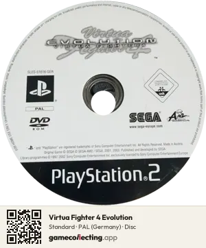 Virtua Fighter 4 Evolution PlayStation 2, PAL disc