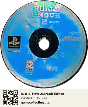 Bust-A-Move 2: Arcade Edition PlayStation, NTSC disc