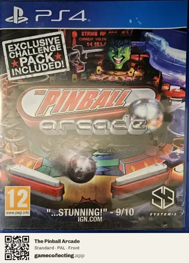 The Pinball Arcade PlayStation 4, PAL box front