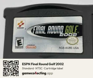 ESPN Final Round Golf 2002 Game Boy Advance, NTSC cartridge label