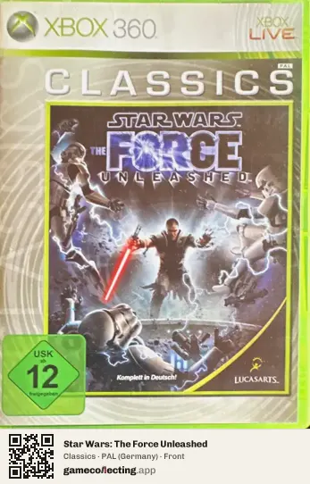 Star Wars: The Force Unleashed Xbox 360, Germany box front