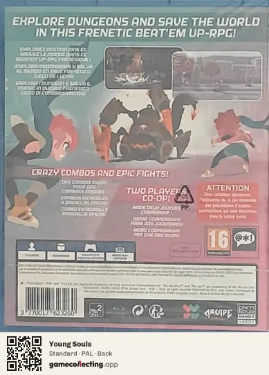 Young Souls PlayStation 4, PAL box back