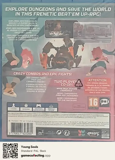 Young Souls PlayStation 4, PAL box back