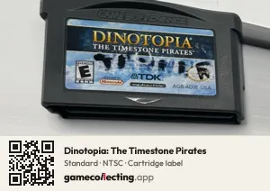 Dinotopia: The Timestone Pirates Game Boy Advance, NTSC cartridge label