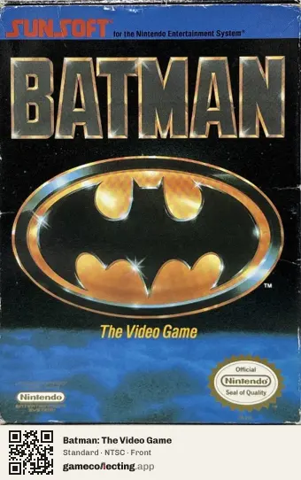 Batman: The Video Game Nintendo Entertainment System, NTSC box front