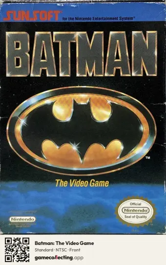 Batman: The Video Game Nintendo Entertainment System, NTSC box front