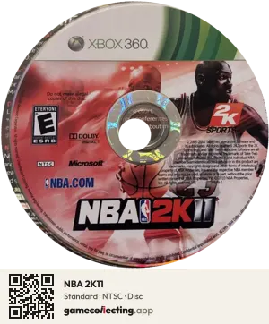 NBA 2K11 Xbox 360, NTSC disc