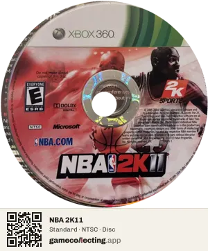 NBA 2K11 Xbox 360, NTSC disc