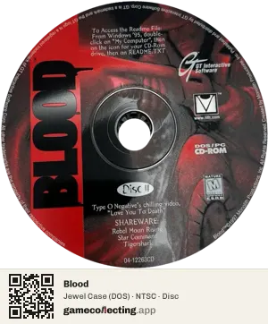 Blood Computer, NTSC disc