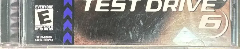 Test Drive 6, the ESRB box on its front