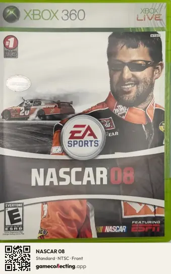 NASCAR 08 Xbox 360, NTSC box front