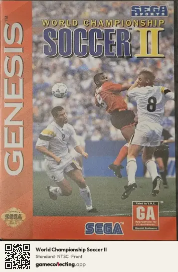 World Championship Soccer II Sega Mega Drive / Genesis, NTSC box front