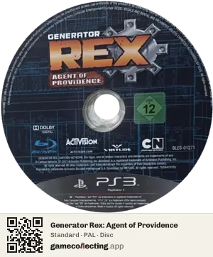 Generator Rex: Agent of Providence PlayStation 3, PAL disc