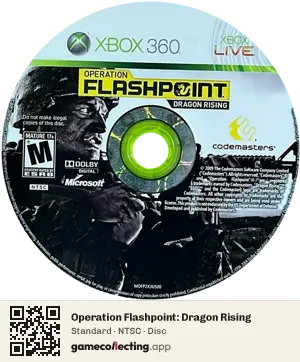 Operation Flashpoint: Dragon Rising Xbox 360, NTSC disc