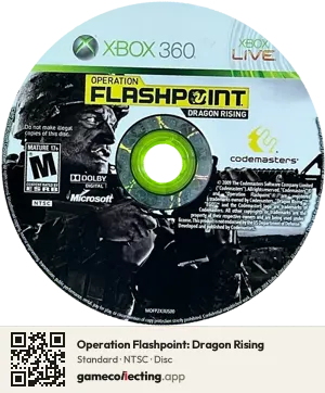 Operation Flashpoint: Dragon Rising Xbox 360, NTSC disc