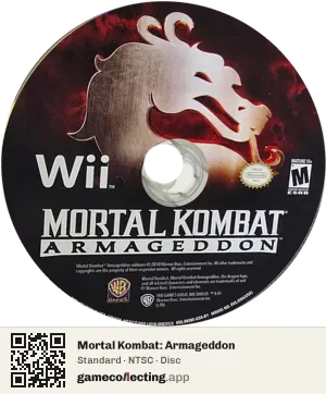 Mortal Kombat: Armageddon Nintendo Wii, NTSC disc