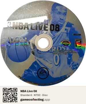 NBA Live 08 Nintendo Wii, NTSC disc