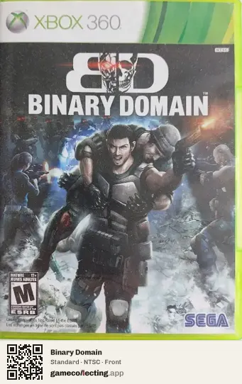 Binary Domain Xbox 360, NTSC box front