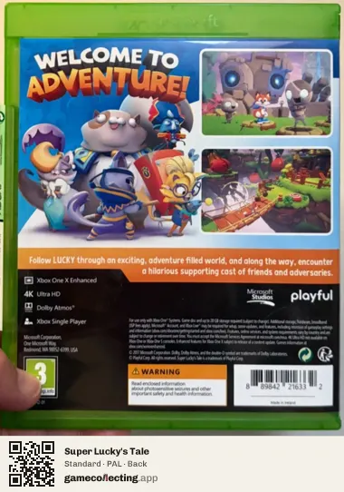 Super Lucky's Tale Xbox One, PAL box back