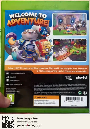 Super Lucky's Tale Xbox One, PAL box back
