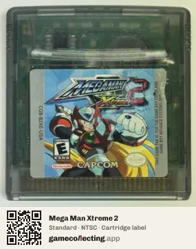 Mega Man Xtreme 2 Game Boy Color, NTSC cartridge label