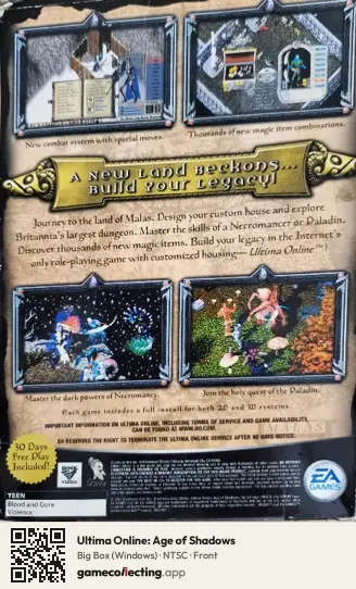 Ultima Online: Age of Shadows Computer, NTSC box front