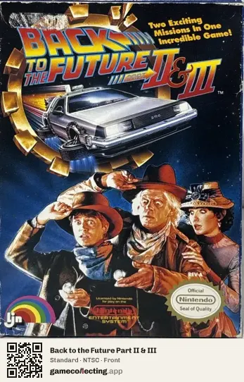 Back to the Future Part II & III Nintendo Entertainment System, NTSC box front