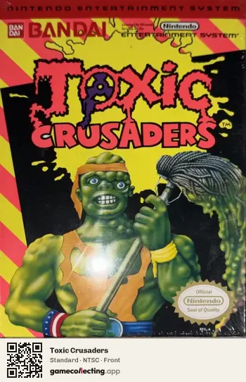 Toxic Crusaders Nintendo Entertainment System, NTSC box front
