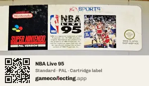 NBA Live 95 Super Nintendo Entertainment System, PAL cartridge label