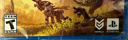 Horizon Zero Dawn Remastered, the ESRB box on its front