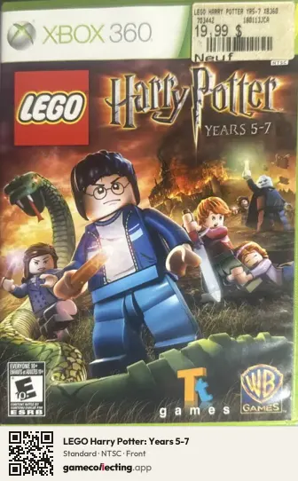 LEGO Harry Potter: Years 5-7 Xbox 360, NTSC box front