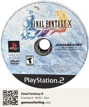 Final Fantasy X PlayStation 2, NTSC disc